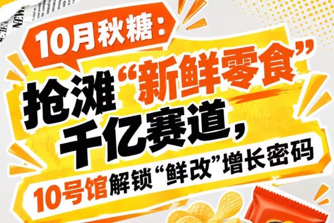 10月秋糖：抢滩“新鲜零食”千亿赛道，10号馆中华厅解锁“鲜改”增长新模式